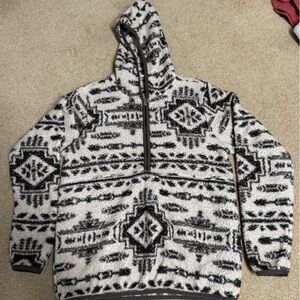 Ariat Cream and Brown Fleece Pullover